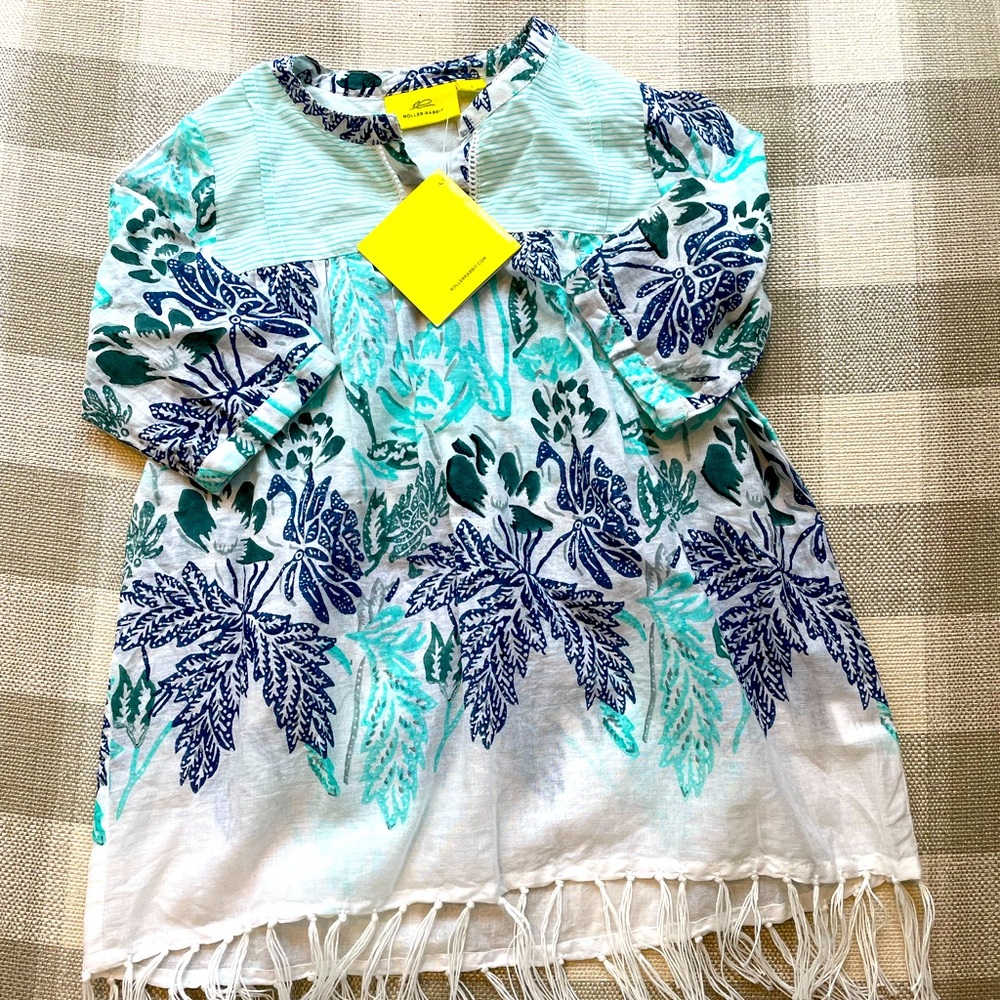 Girls Roller Rabbit Teal Serafina Tunic 2T